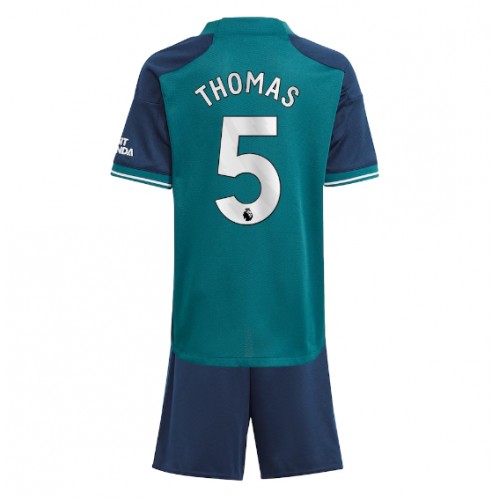 Dětský Fotbalový dres Arsenal Thomas Partey #5 2023-24 Třetí Krátký Rukáv (+ trenýrky)
